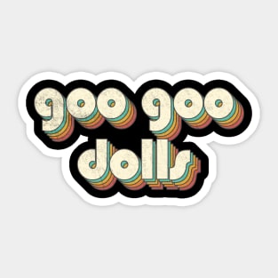 Vintage Goo Rainbow Letters Distressed Style Sticker